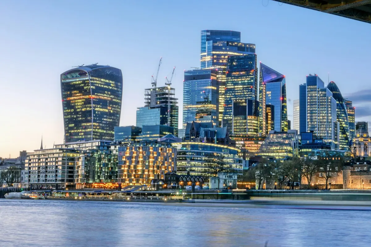The City of London skyline across the Thames