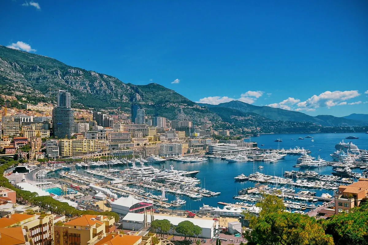 Monaco harbour on the Riviera, a short drive from Nice